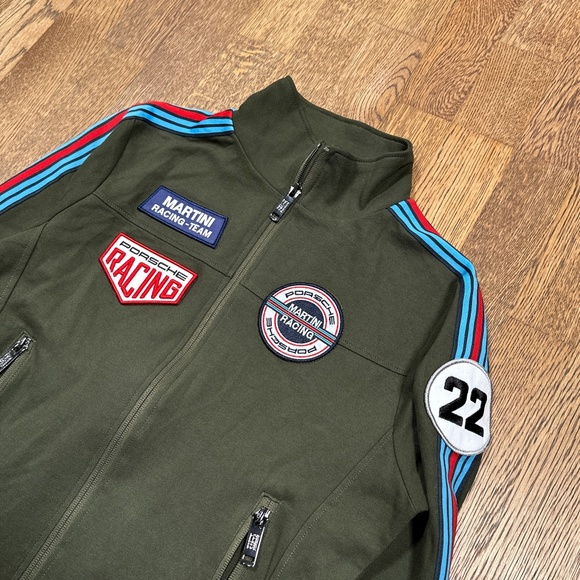 Porsche Martini Racing Team 22 Motorsport Green Track Jacket Womens Small - Picture 3 of 12
